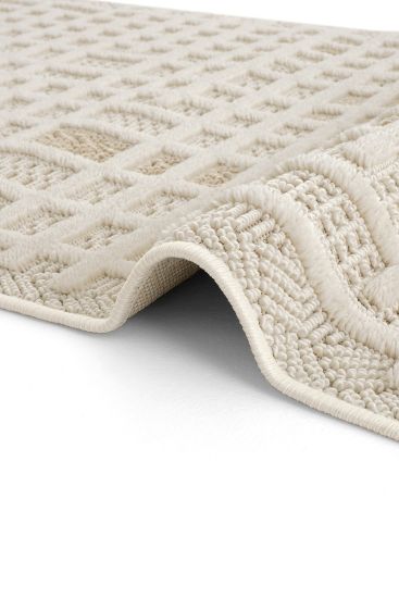 Ares85 Cream Beige Modern Geometric Area Rug