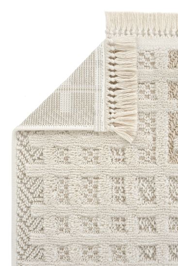 Ares85 Cream Beige Modern Geometric Area Rug