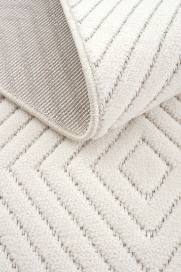 Oliver85 Cream Scandi Geometric Indoor Rug