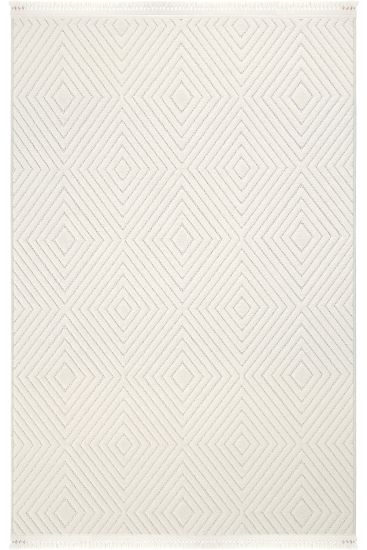 Oliver85 Cream Scandi Geometric Indoor Rug
