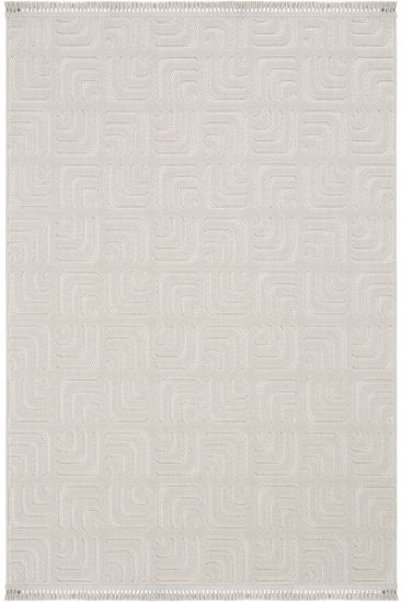 Oliver85 Grey Scandi Geometric Living Room Rug