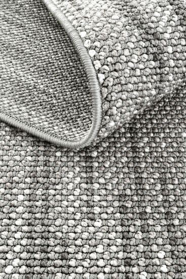 Olinda85 Grey Abstract Plain Living Room Rug