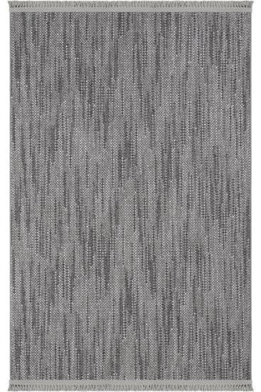 Olinda85 Grey Abstract Plain Living Room Rug