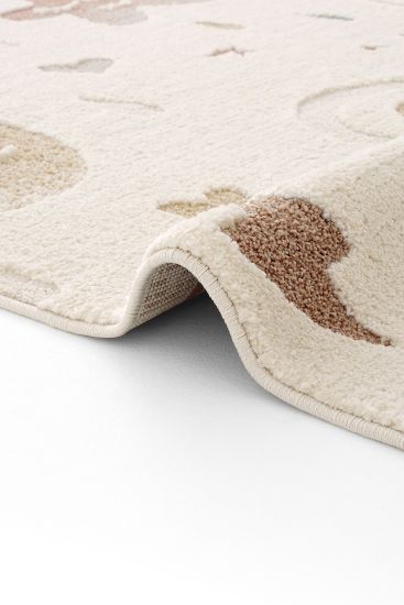Klein85 Cream Multicolour Modern Kids Bedroom Rug