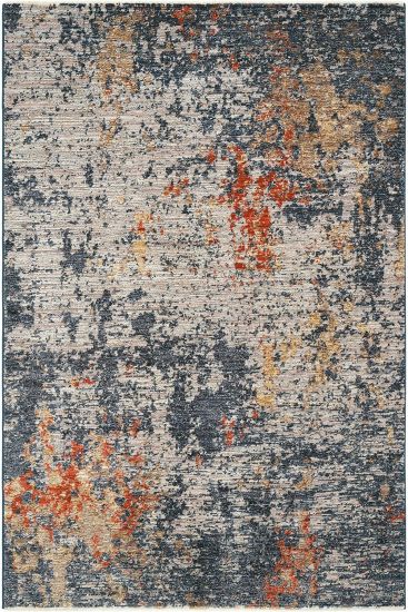 Hanedan85 Beige Charcoal Abstract Living Room Rug