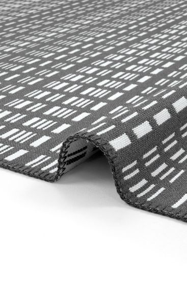 Lovely85 Charcoal Cream Geometric Scandi Living Room Rug