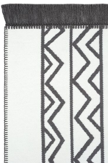 Lovely85 Cream Grey Aztec Scandi Bedroom Rug