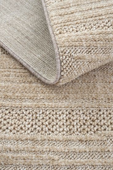 Jerry85 Beige Stripes Area Rug