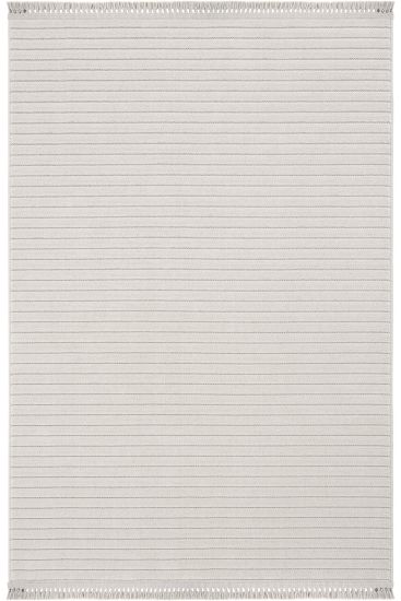 Oliver85 Grey Modern Stripes Bedroom Rug