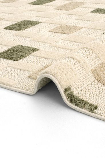 Jerry85 Beige Cream Modern Geometric Area Rug
