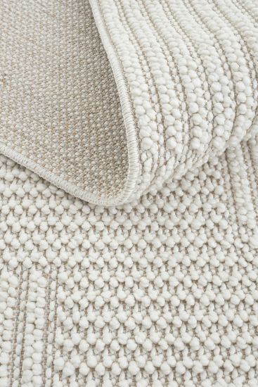 Mikasa85 Cream Patterned Scandi Indoor Rug