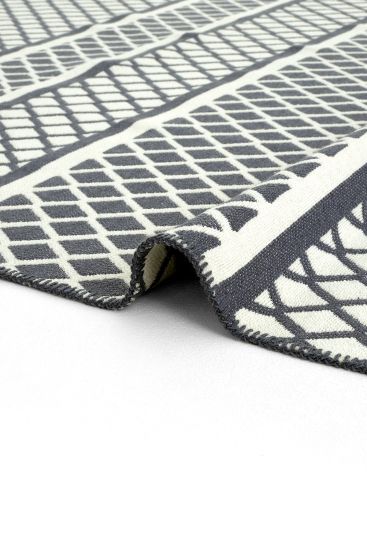Lovely85 Cream Grey Modern Aztec Indoor Rug