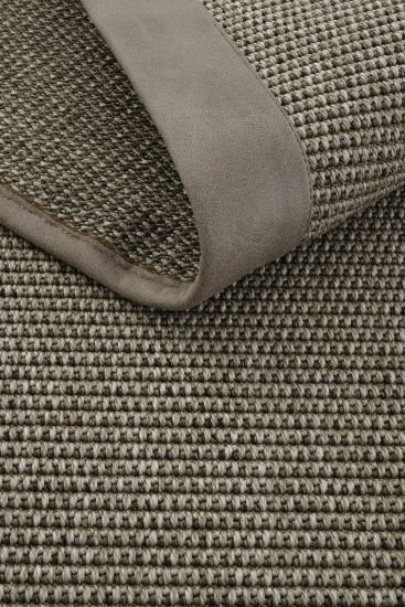 Grey Bordered Jute & Sisal Sisal85 Outdoor Area Rug