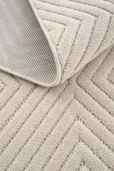 Oliver85 Beige Scandi Geometric Area Rug
