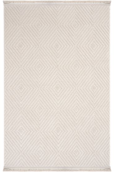 Oliver85 Beige Scandi Geometric Area Rug