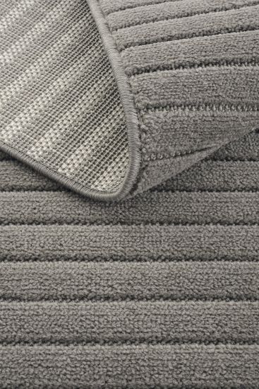 Oliver85 Grey Stripes Scandi Indoor Rug