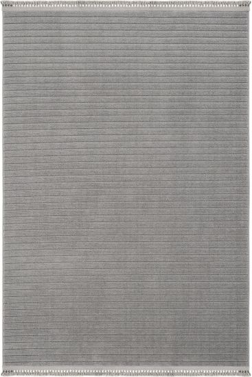 Oliver85 Grey Stripes Scandi Indoor Rug