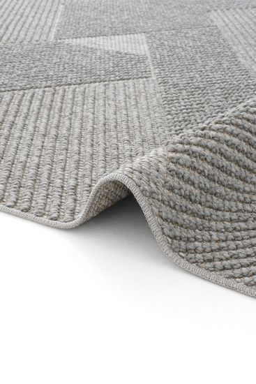 Mikasa85 Grey Patterned Scandi Area Rug