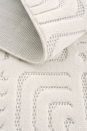 Oliver85 Cream Modern Scandi Bedroom Rug