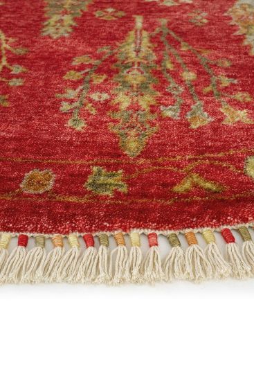 Galata85 Red Modern Floral Living Room Rug