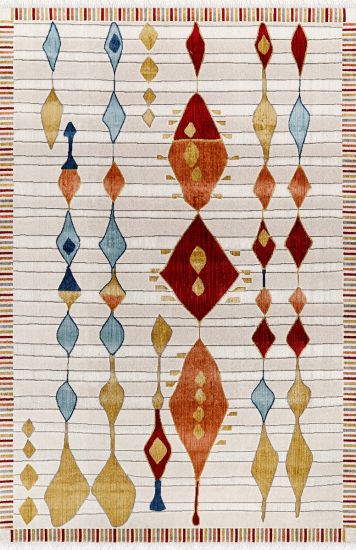 Kolor75 Beige Multicolour Kilim Area Rug