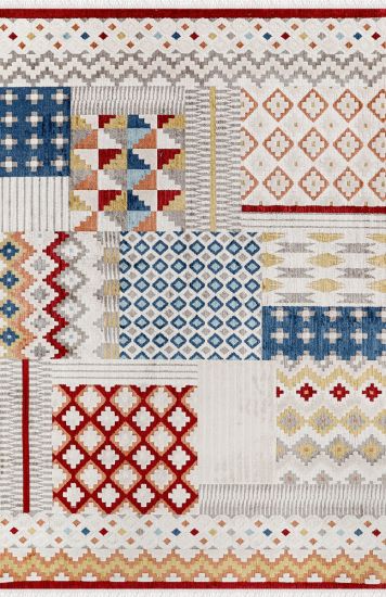 Kolor75 Cream Multicolour Kilim Indoor Rug