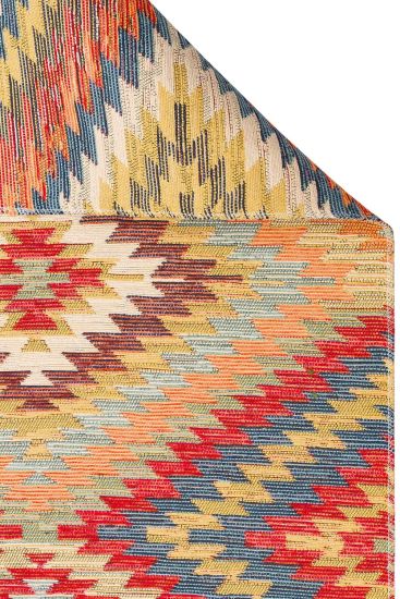 Beykoz85 Modern Geometric Multicolour Bedroom Rug