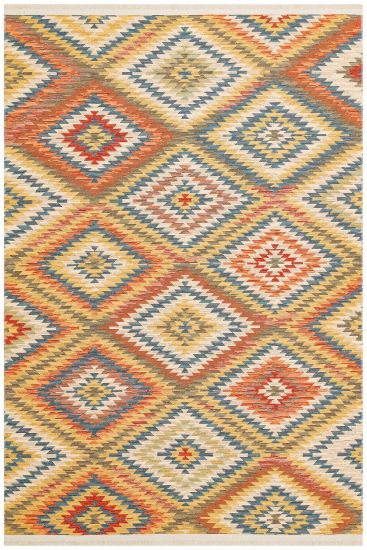 Beykoz85 Modern Geometric Multicolour Bedroom Rug