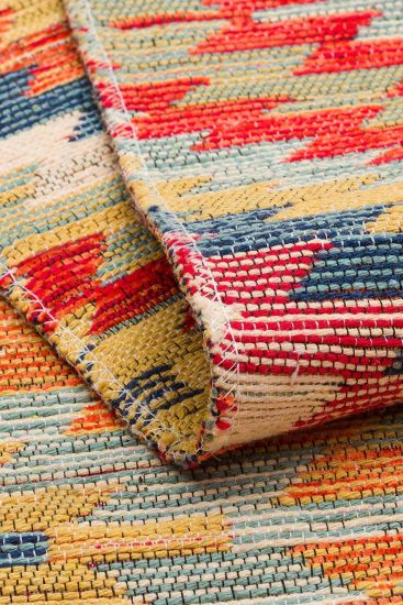 Beykoz85 Modern Geometric Multicolour Bedroom Rug