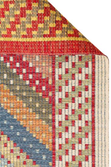 Beykoz85 Multicolour Geometric Bordered Area Rug