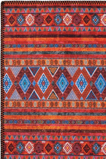 Beylerbeyi85 Multicolour Patterned Bedroom Rug