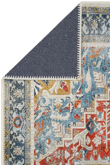 Beylerbeyi85 Multicolour Patterned Bordered Bedroom Rug