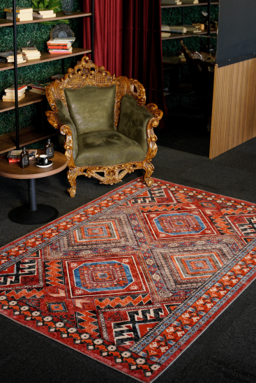 Beylerbeyi85 Multicolour Oriental Bordered Area Rug