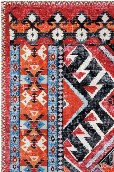 Beylerbeyi85 Multicolour Oriental Bordered Area Rug