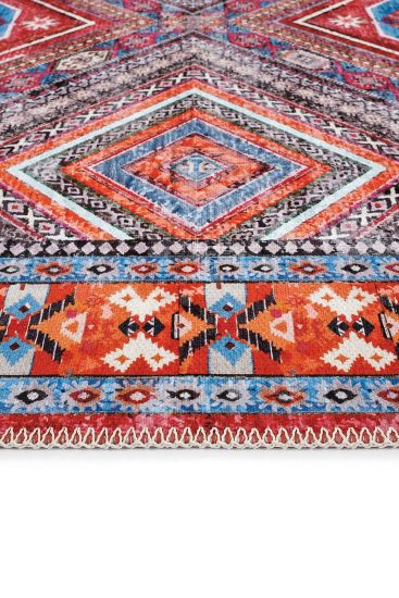 Beylerbeyi85 Multicolour Oriental Bordered Area Rug