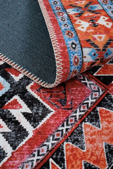 Beylerbeyi85 Multicolour Oriental Bordered Area Rug