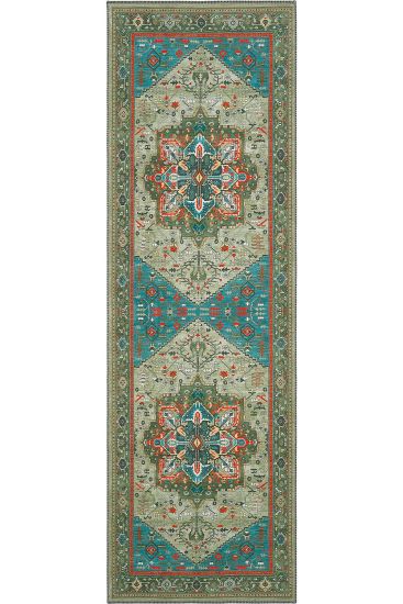 Beylerbeyi85 Multicolour Oriental Bordered Indoor Rug