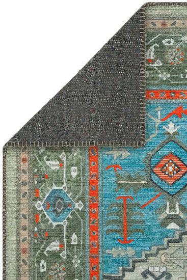 Beylerbeyi85 Multicolour Oriental Bordered Indoor Rug