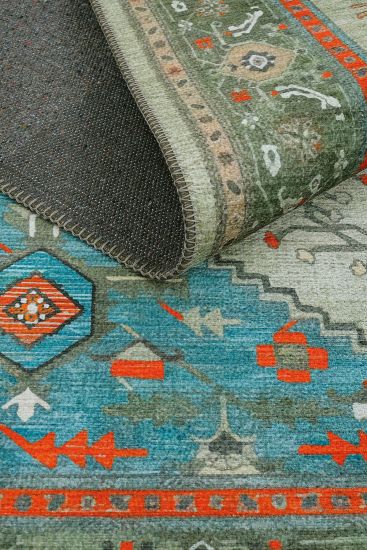 Beylerbeyi85 Multicolour Oriental Bordered Indoor Rug
