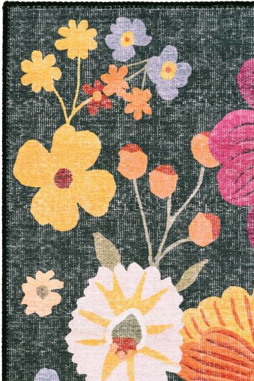Coloris85 Floral Multicolour Living Room Rug