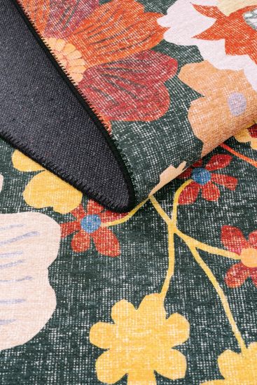 Coloris85 Floral Multicolour Living Room Rug