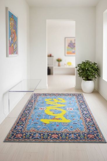Daisy85 Multicolour Modern Patterned Living Room Rug
