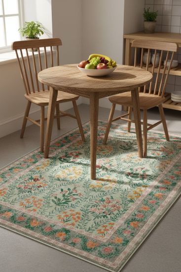 Daisy85 Multicolour Oriental Bordered Bedroom Rug