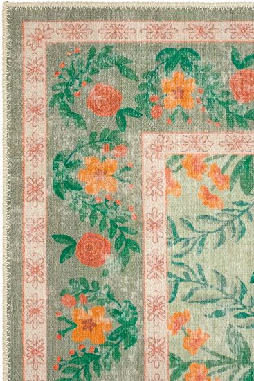 Daisy85 Multicolour Oriental Bordered Bedroom Rug