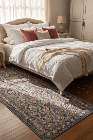 Daisy85 Oriental Bordered Multicolour Living Room Rug
