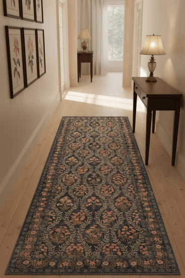 Daisy85 Oriental Bordered Multicolour Living Room Rug