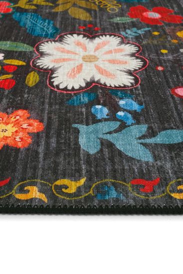 Daisy85 Patterned Bordered Multicolour Bedroom Rug