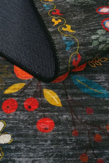Daisy85 Patterned Bordered Multicolour Bedroom Rug