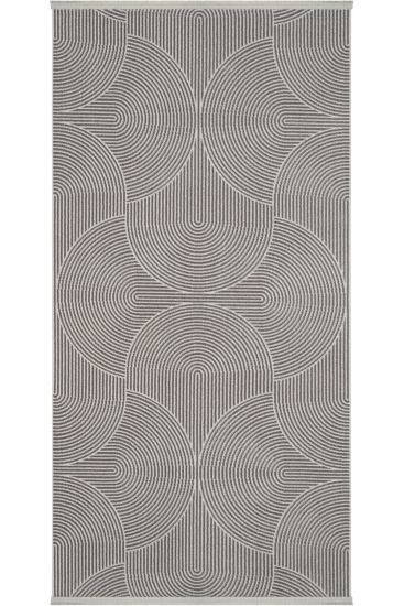 Lena85 Grey Modern Geometric Living Room Rug