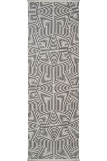 Lena85 Grey Modern Geometric Living Room Rug